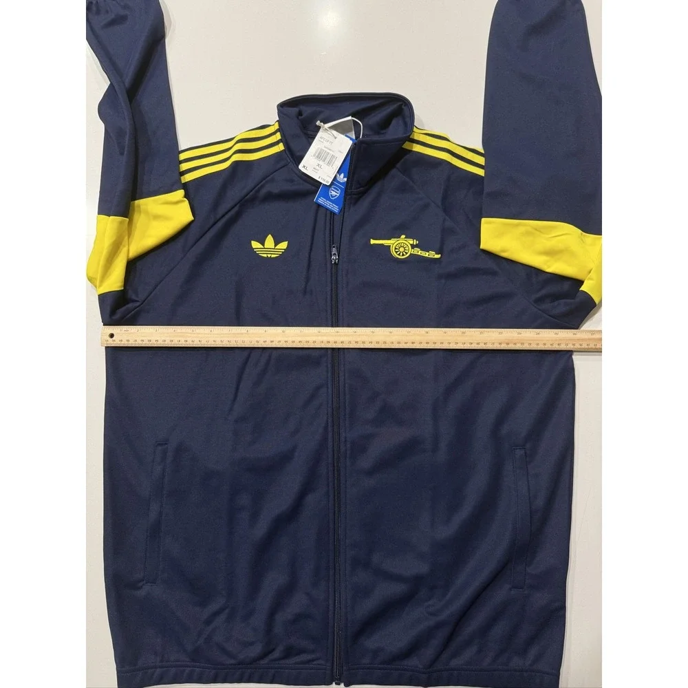 adidas AFC LF TT Track Jacket Men's XL Arsenal Navy Blue Yellow JZ5802